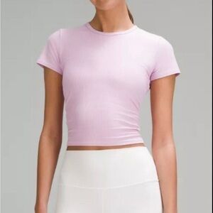 Lululemon all it takes ribbed nulu tshirt in vita pink